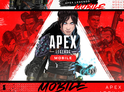 Apex Legends Mobile apex apex legends brand branding brush collage gaming grit grunge ink logo mobile punk splatter studio tech texture type typography video game