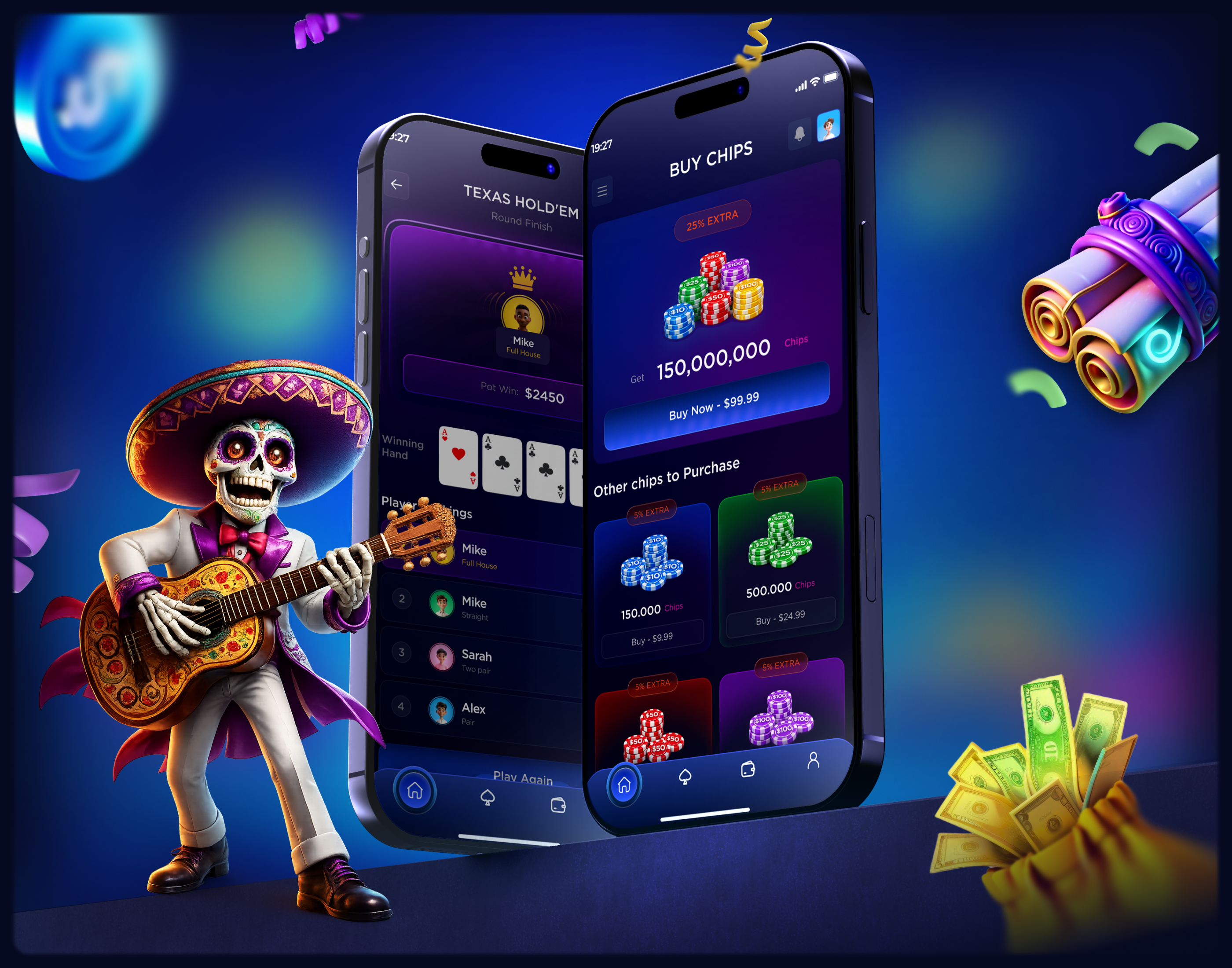 Poker Wallet & Chips Store UI app cardgame casino casinoapp chips chipsstore crypto design gamblingapp game igaming onlinecasino poker pokergame pokerwallet tablegame uiux unocard wallet web3