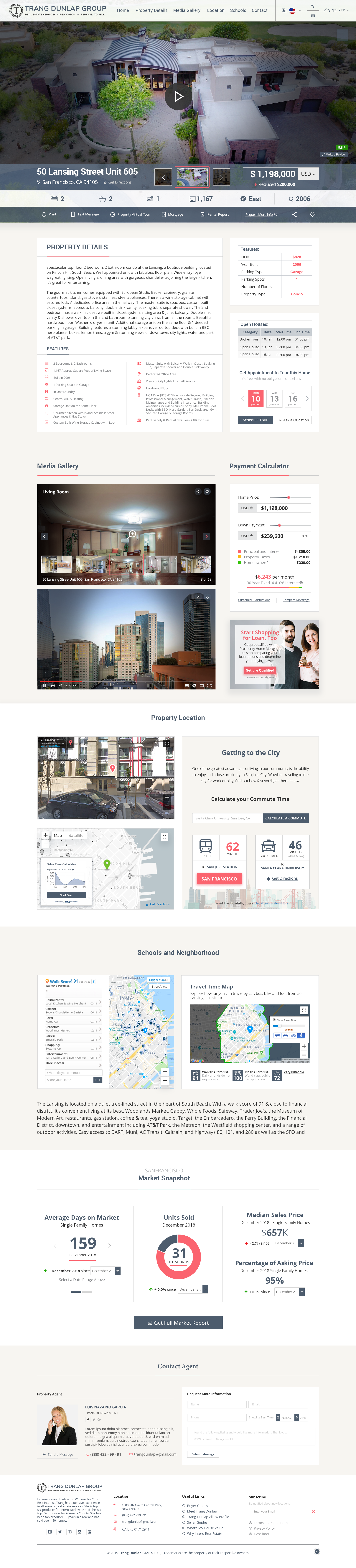 Trang Dunlap Group - Real Estate Agent Profile Page agent profile real estate uiux website