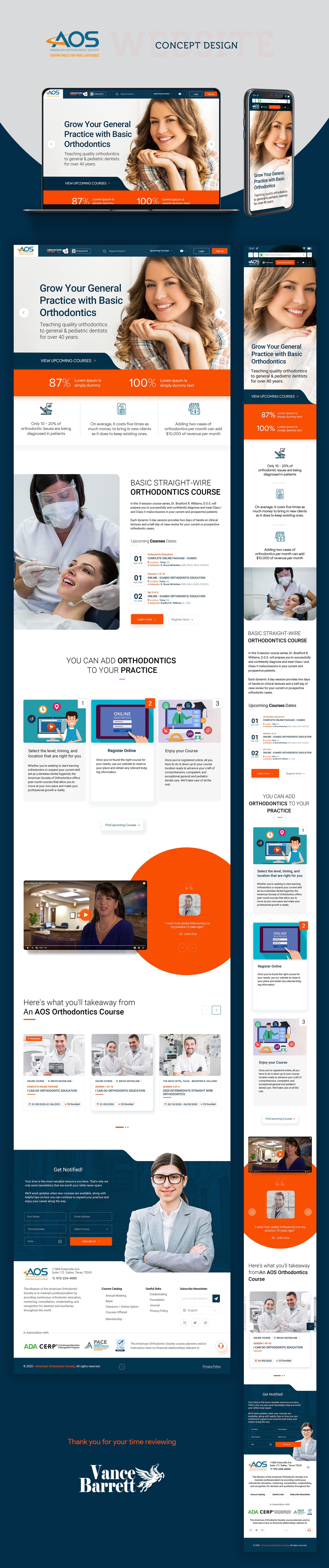 American Orthodontic Society - Website american orthodontics society aos health medical mobile app uiux website