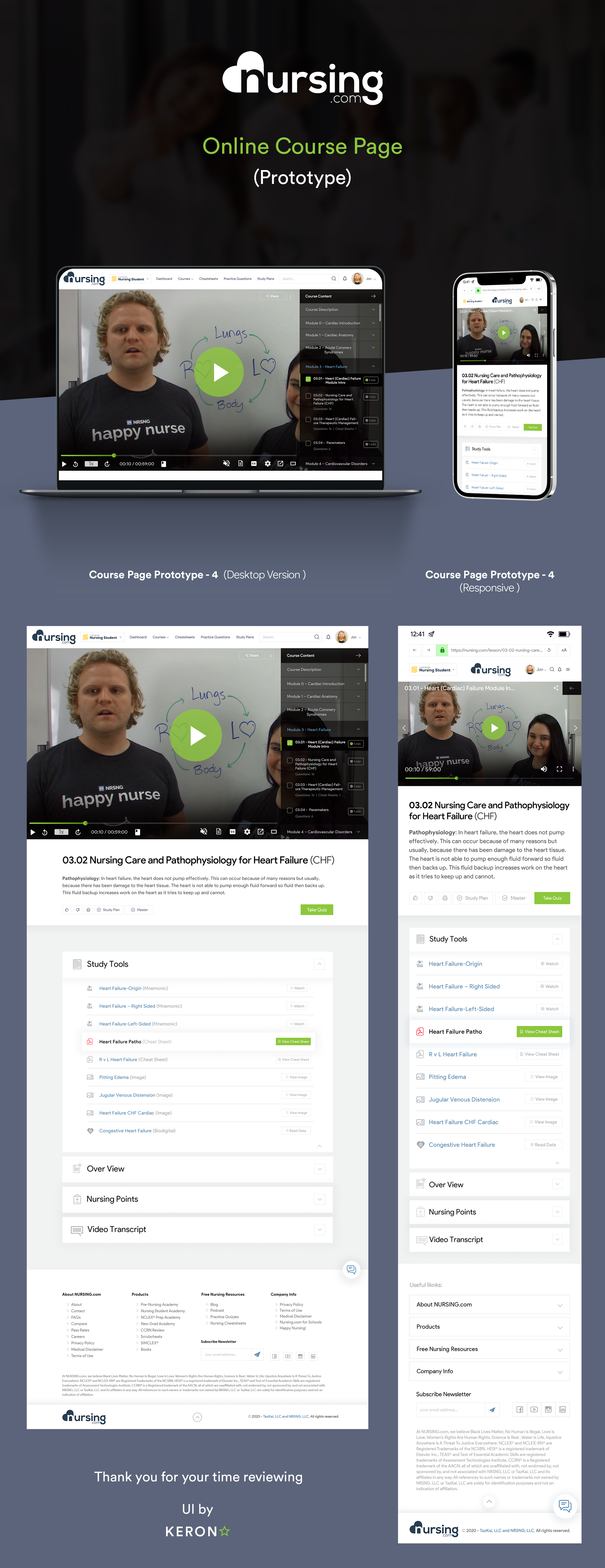 Nursing - Online Course Page medical nursing nursing classes nursing online classes online classes online course uiux