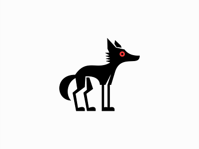 Wolf Logo animal black branding character design dog emblem geometric icon identity illustration logo mark mascot pack premium sports symbol vector wolf