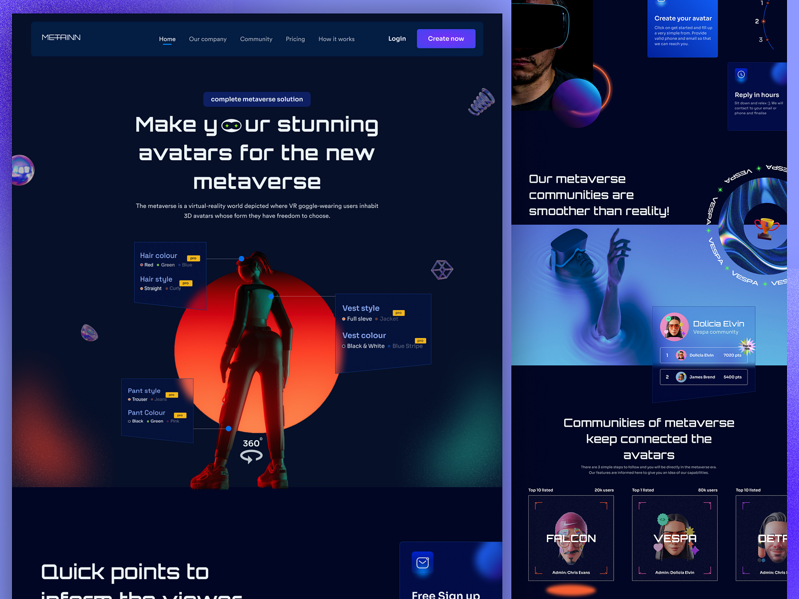 Metaverse web3 digital agency startup nft website design by Rezwan on ...