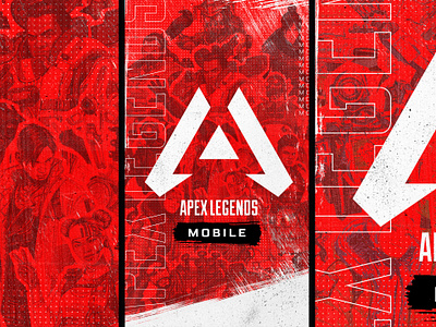 Apex Legends Mobile apex apex legends branding brush collage coorporate grid grit grunge icon ink logo mobile paint poster splatter tech texture type video game