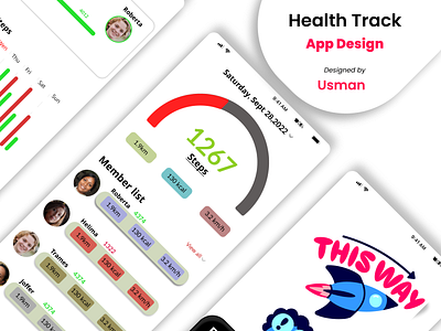 Health track app design figma ui ui design ux website website design