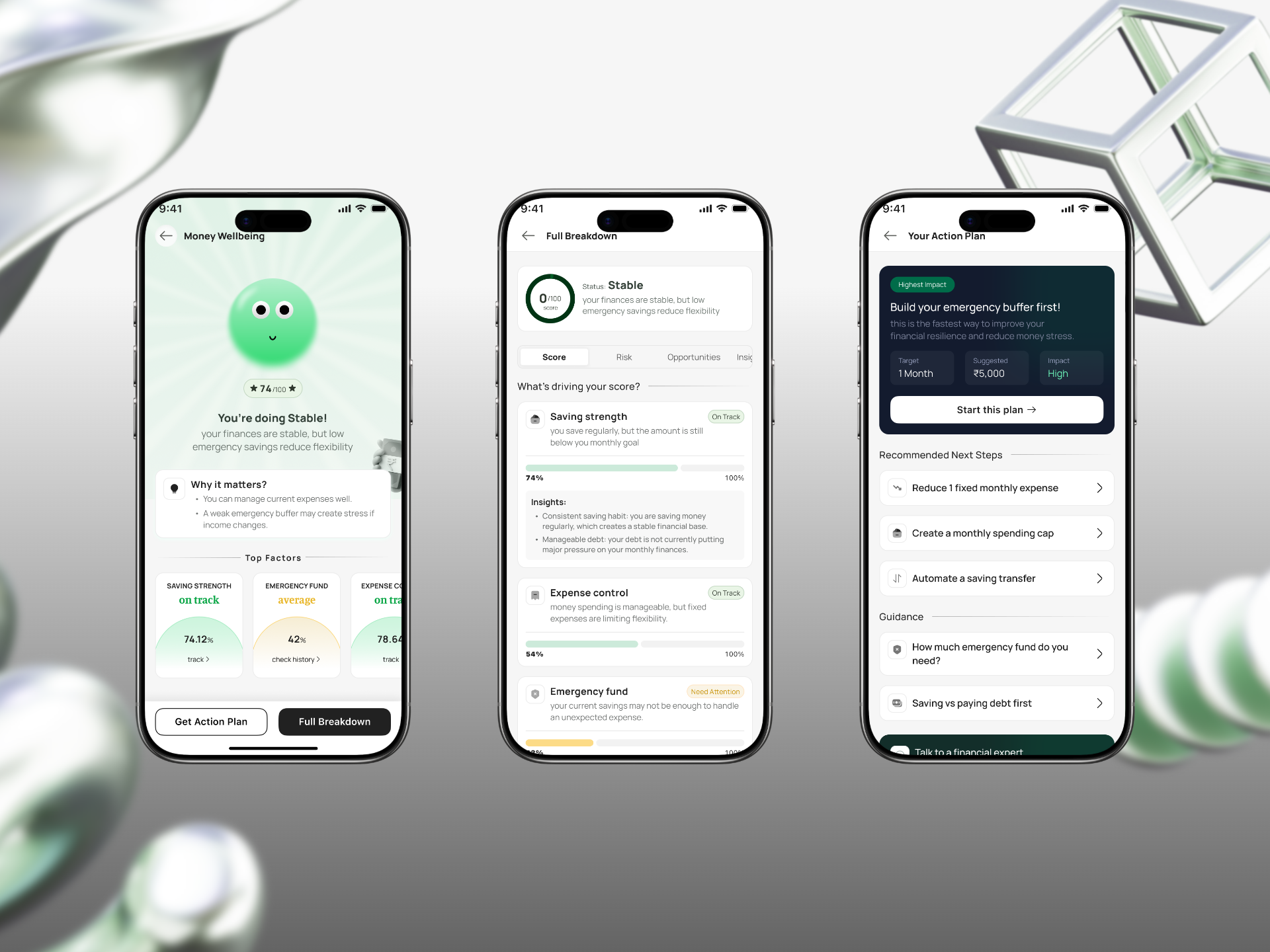 AI Finance App- Result Experience finance app fintech app illustration mobile app money money management motion design spending anaylsis ui ui design visual design
