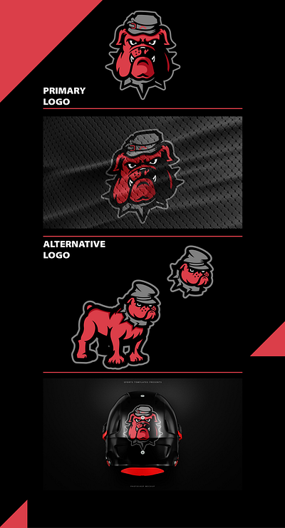 "REBEL DOGS" SPORTS LOGO adobe illustrator branding design graphic design illustration logo sports branding sports logo vector