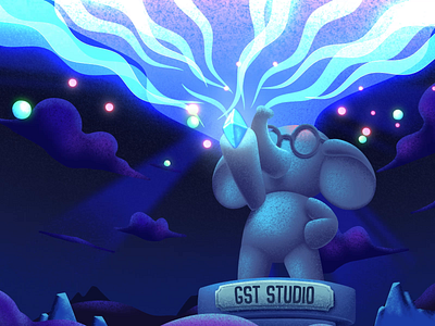 GST Legendary Mascot animation branding dark theme design ele elephant illustration mascot motion graphics