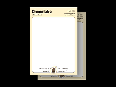 Chocolabe Letterhead Design. art branding business design illustration letter letterhead logo ui