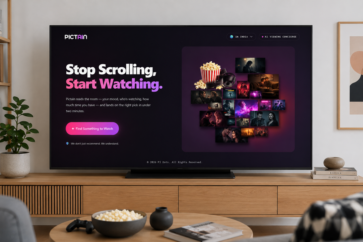 Pictain - Product Design ai brand dashboard figma logo mobileapp ott productdesign prototype saas streaming ui userexperience ux