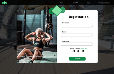 Gym membership registration branding daily ui design ui