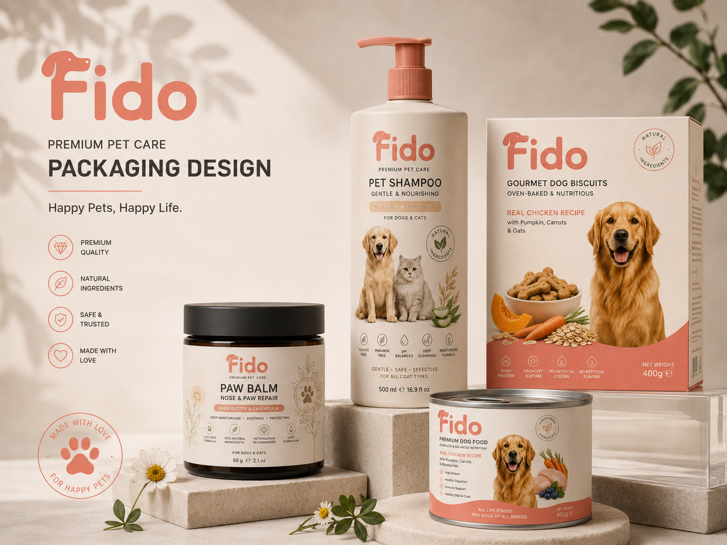 Pet Care Packaging Design | Pet Product Packaging Design adobe illustrator bottle label box packaging brand identity branding can label dog food packaging dog treat packaging fmcg design graphic design jar label label design packaging branding packaging design packaging mockup pet branding pet care pet packaging pet shampoo product packaging