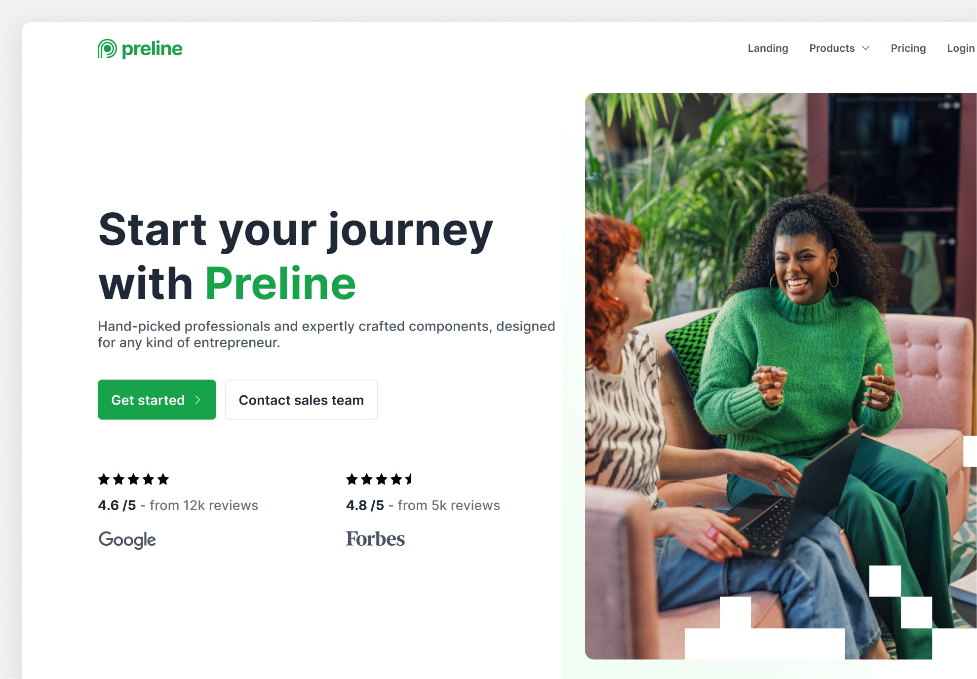 Hero - Preline UI branding button clean components design system figma header hero hero image modern navbar navigation preline preline ui review template testimonials ui user interface website