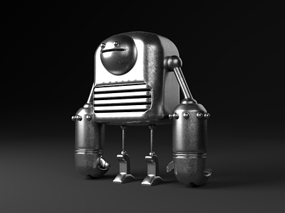 Robot 3d arnold character modeling concept art digital 3d materials maya robot textures