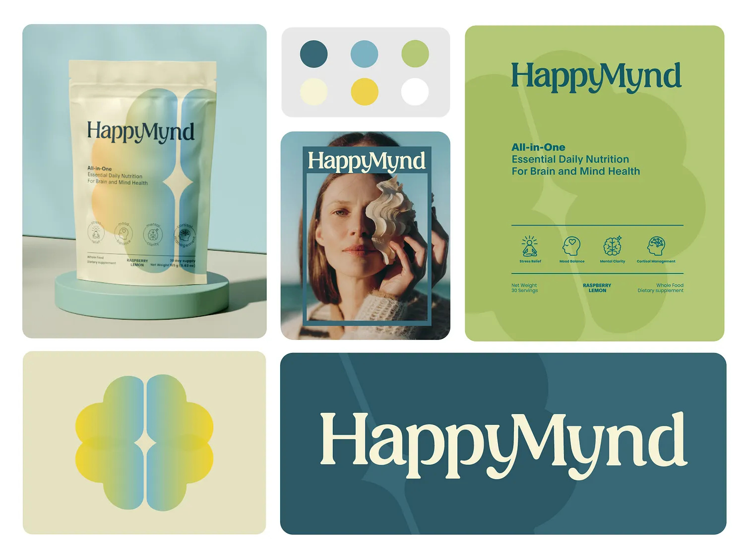HappyMynd — Wellness Supplement Branding & Packaging