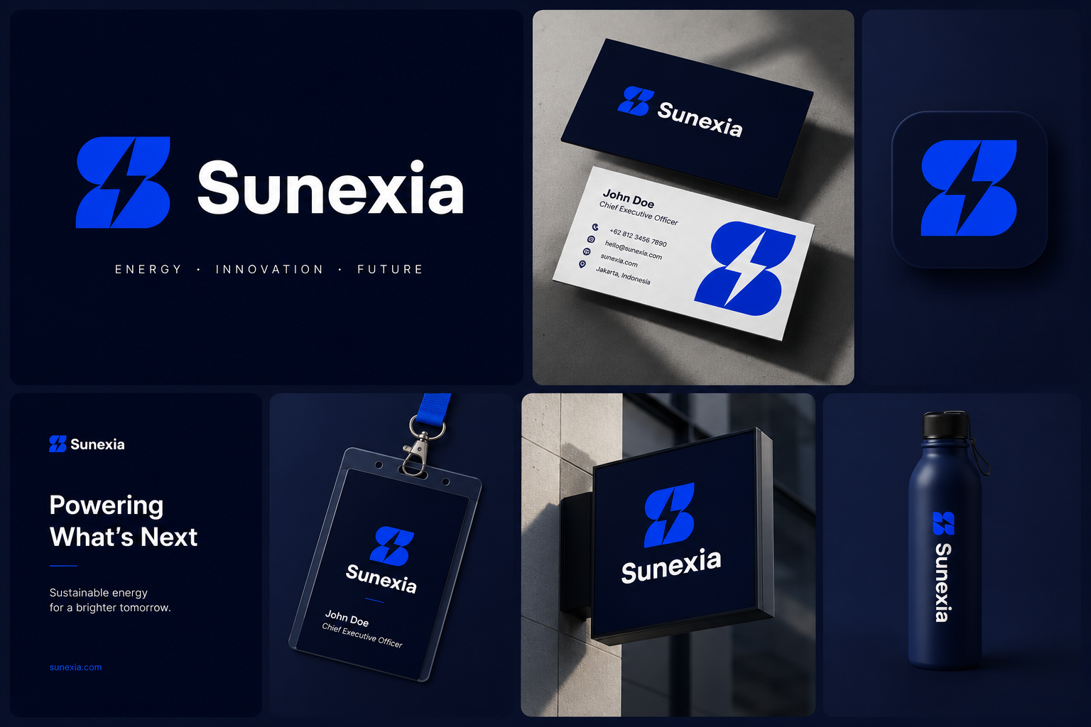 Sunexia branding logo website design
