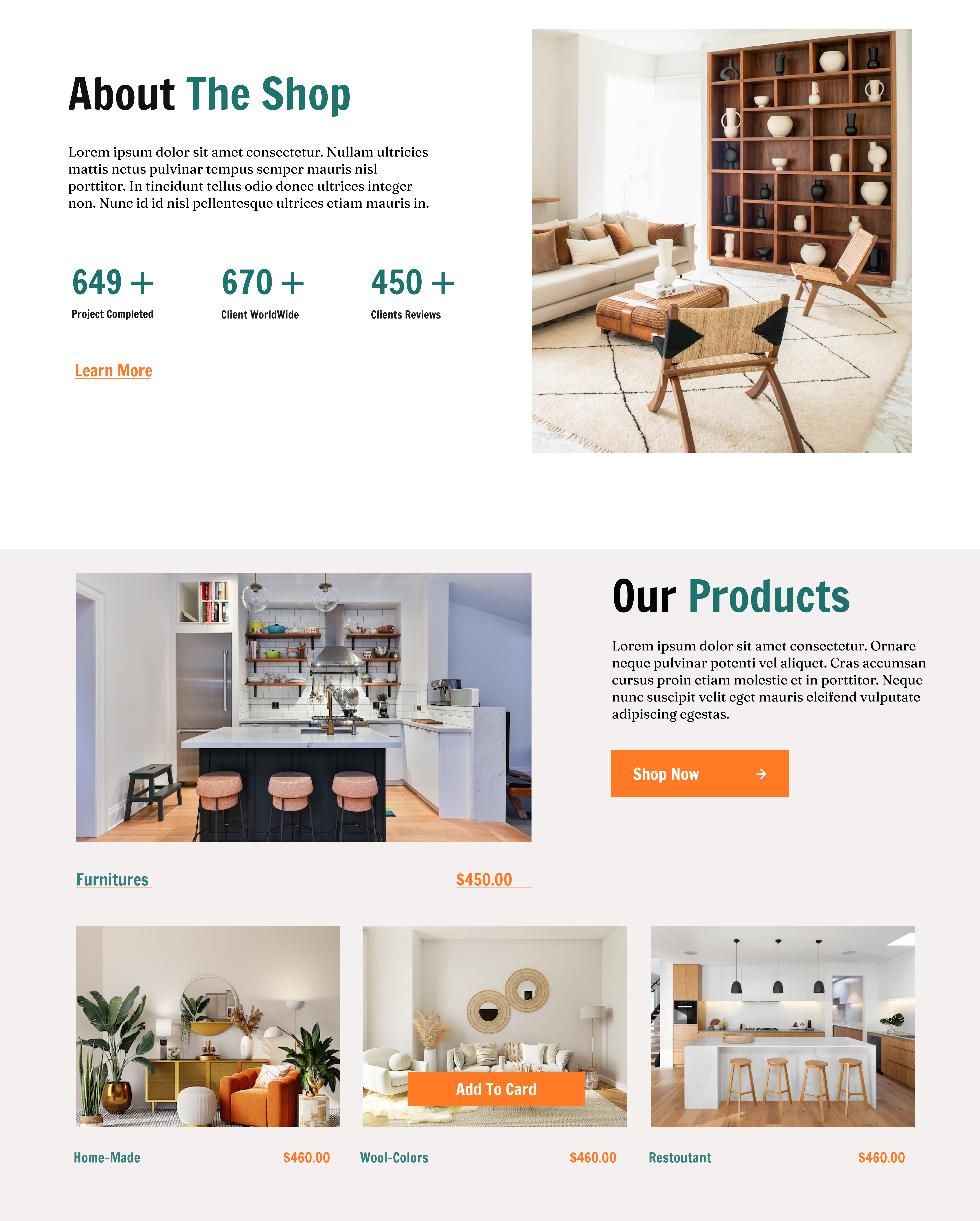 Example of E Commeres Website Design || Figma