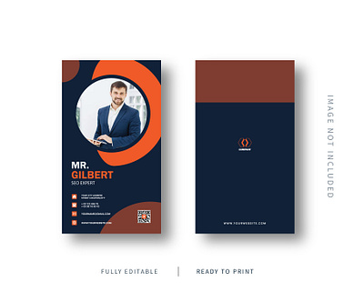 Vertical Business Card design template business card cards