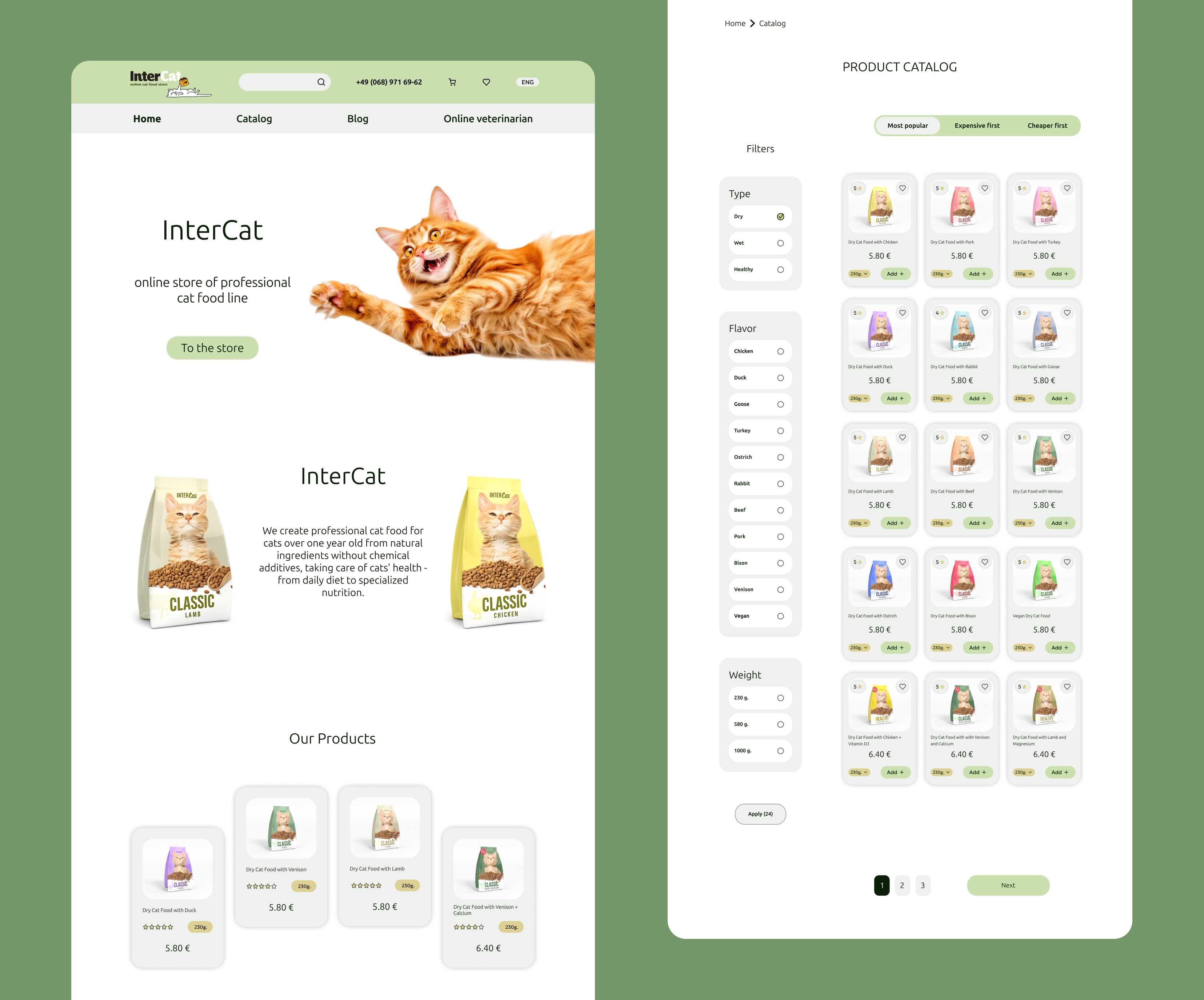 Pet Food E-Commerce UI e commerce pet food pets ui webstore