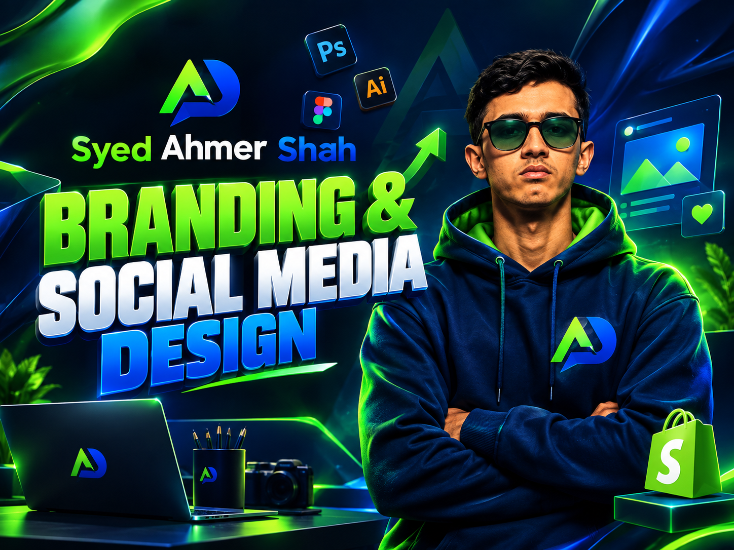 Syed Ahmer Shah — Branding & Social Media Visual Design ahmershah ahmershahdev artwork banner branding creative direction graphic design logo logo design poster poster design syed ahmer shah syedahmershah typography ui ui design ux visual identity web design website development