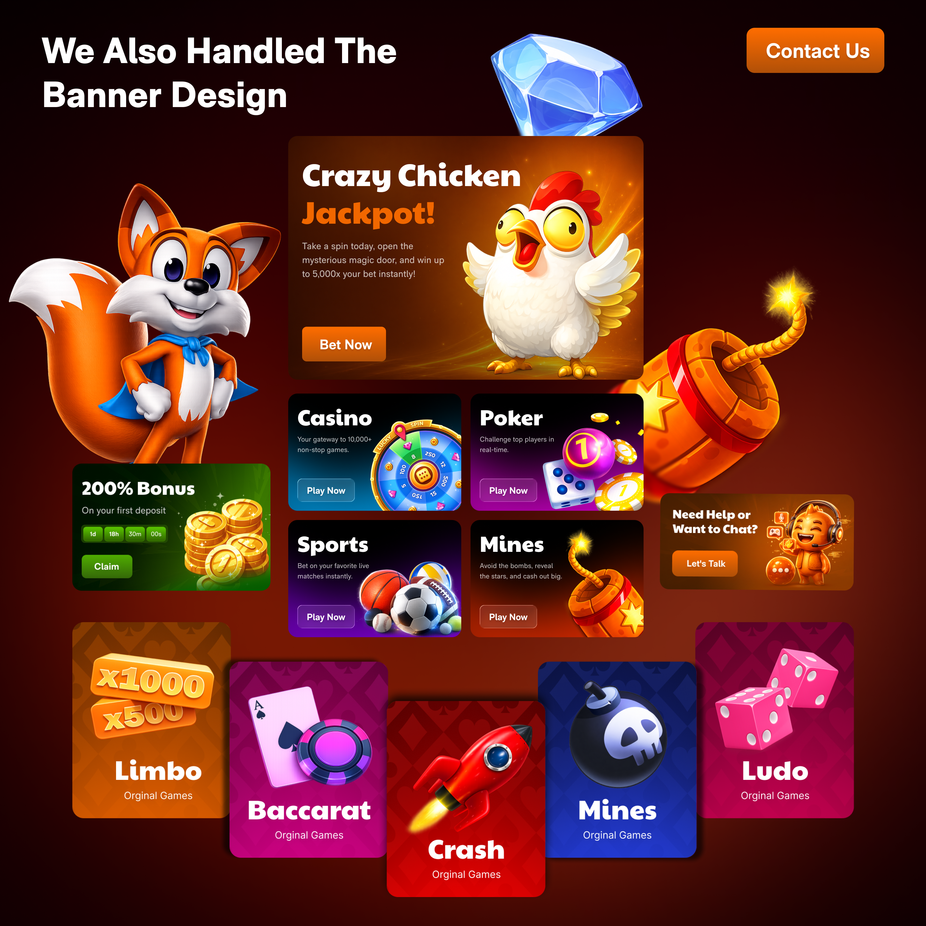 Online Casino Hub – Web UI Kit banner design casino casino card casino interface casino template casino ui crypto casino design gambling gambling web game app game card igaming live casino online casino slot ui kit