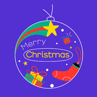 Merry Christmas christmas design graphic design illustration vector