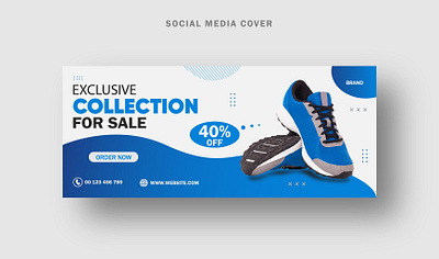 Shoes Sale Social Media Banner templte discount sales post