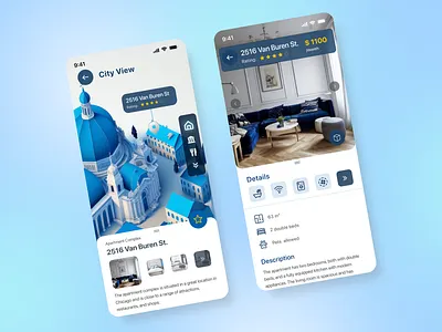 Real Estate Marketplace App (Concept) 3d tour ai appartment flat light theme marketplace mobile mobile app re real estate store