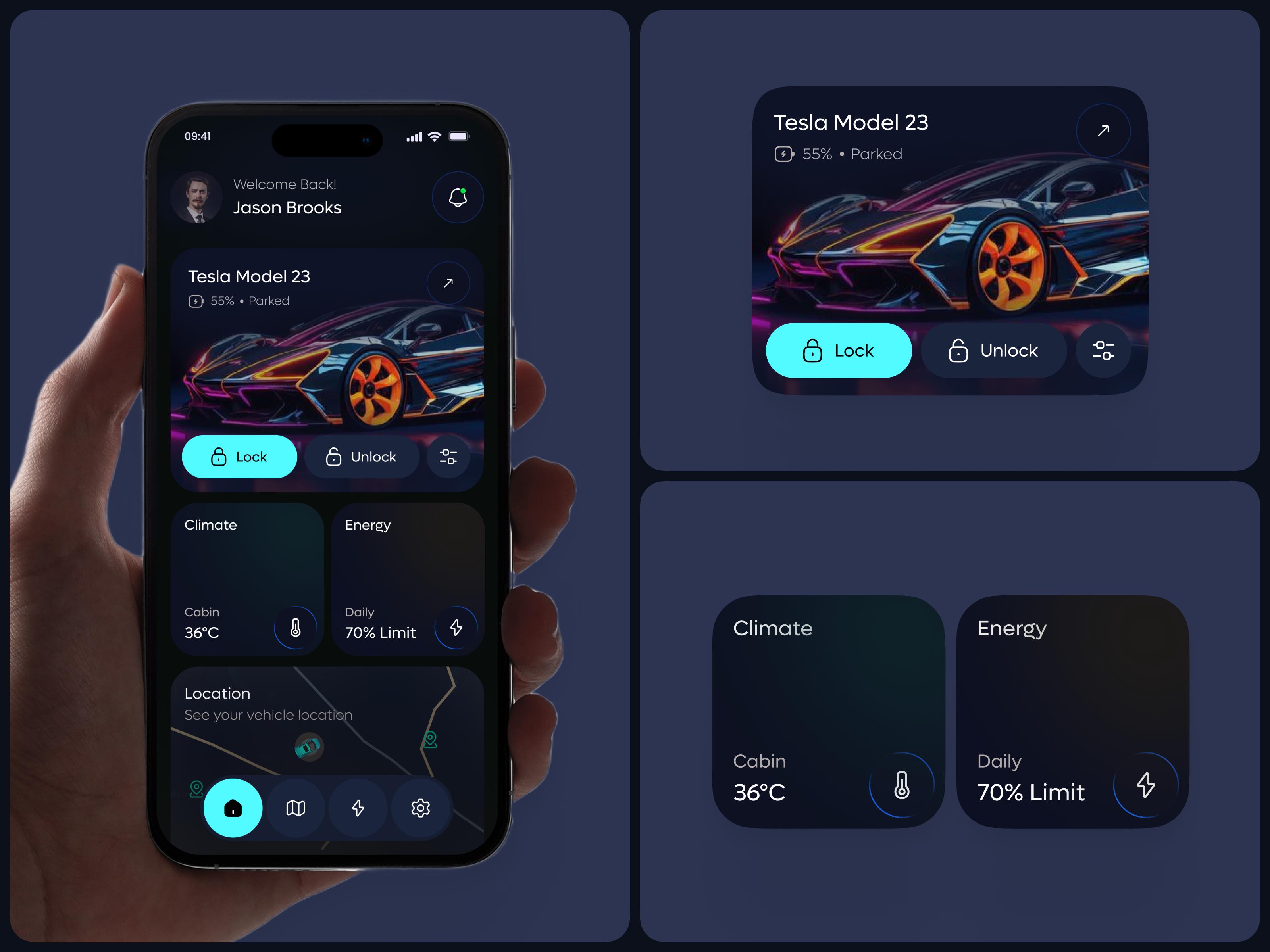Electric Vehicle Mobile App UI/UX Design android app automotive electric vehicle ev ios mobile product shasanko creations ui ux