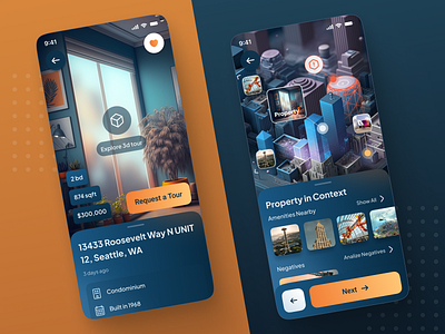 Real Estate Marketplace App (Concept) 3d tour ai plan appartment marketspace mobile mobile app proptech real estate store