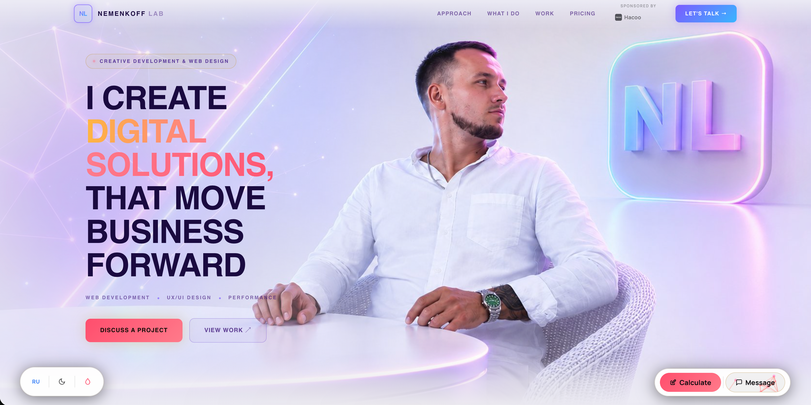 My studio - NEMENKOFF LAB 3d animation branding graphic design logo motion graphics nemenkoff nemenkofflab ui