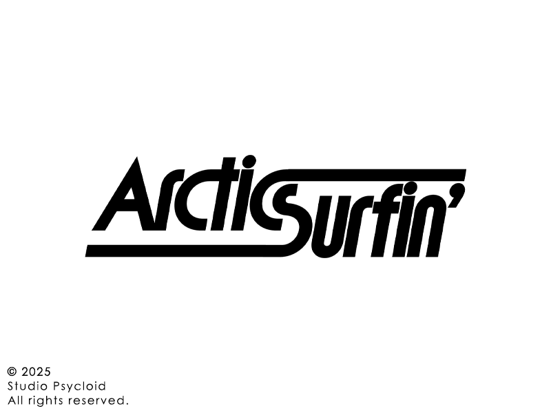 "Arctic Surfin" Logo graphic design logo typography