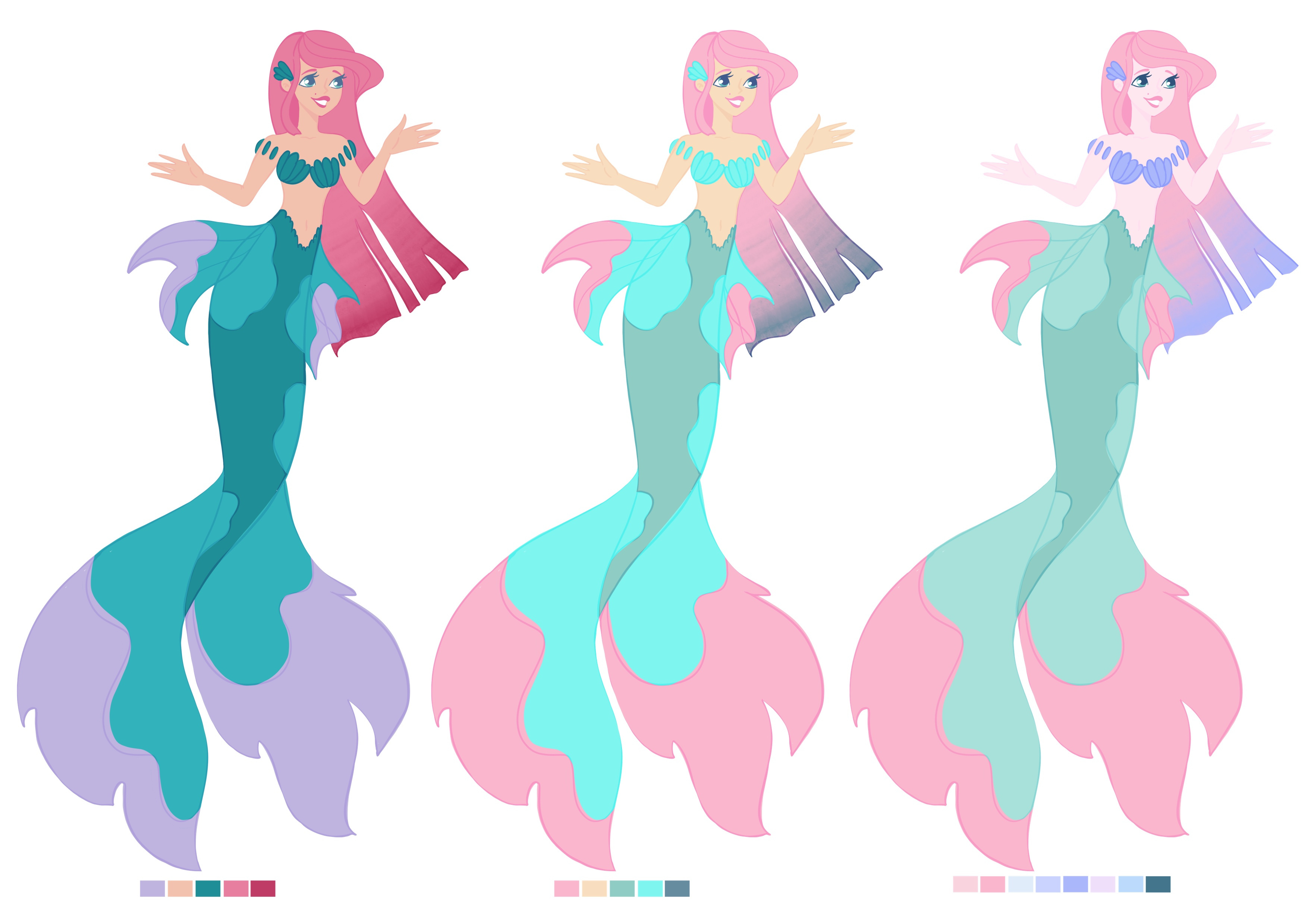 Mermaid character design work/ Packaging illustration art beauti branding character design children illustration graphic design illustration kid art packaging procreate raster illustration