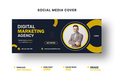 Digital Marketing Social Media Cover Template media banner social banner