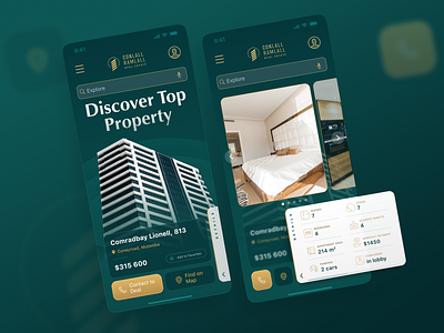 Real Estate Marketplace App (Concept) building elite green theme luxury marketplace mobile mobile app property proptech real estate store