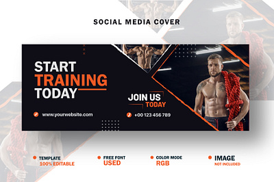 Gym Social Media Cover Template fitness