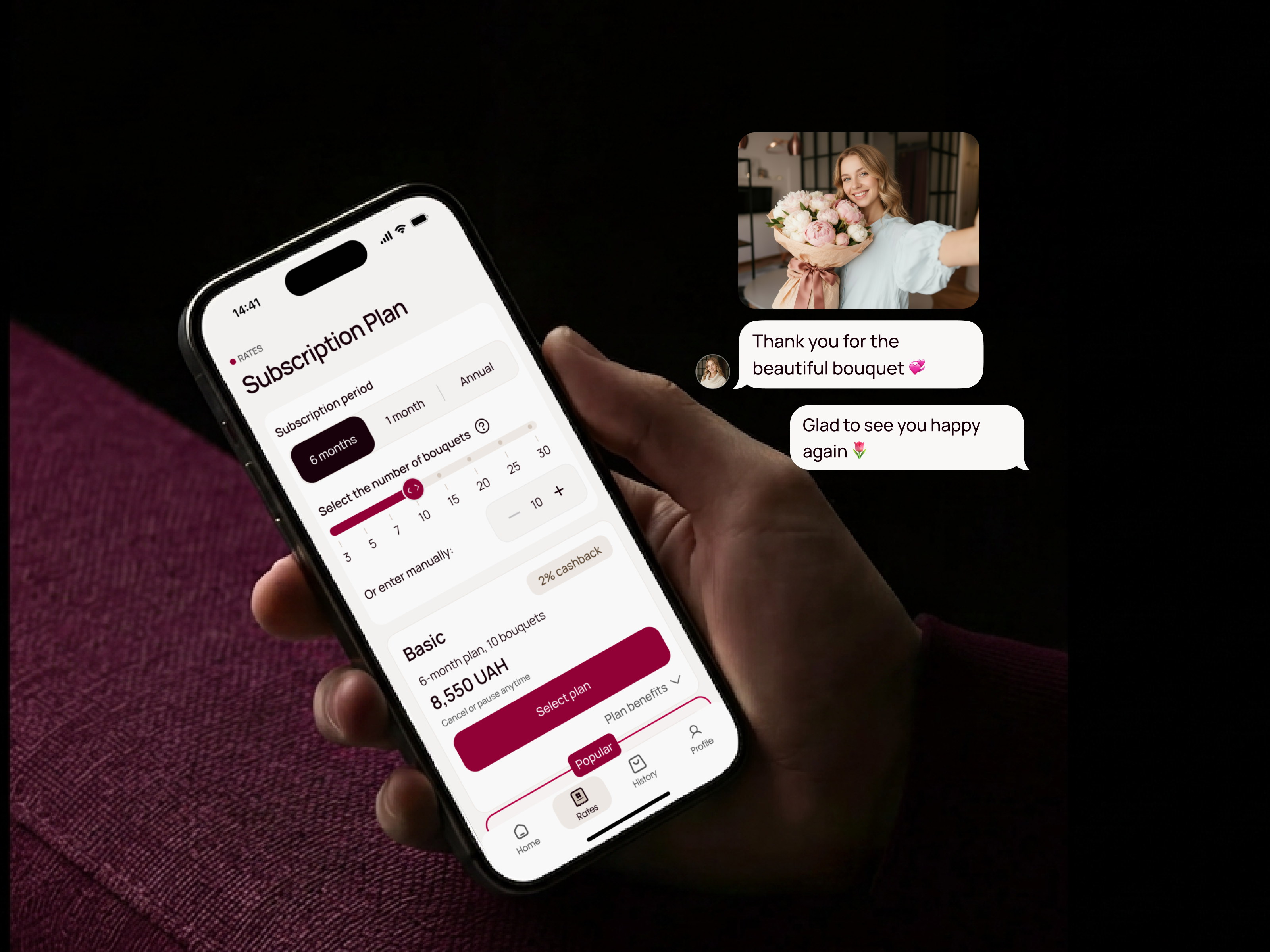 ishappiness - flower subscription platform dashboard design designsystem ecommerce ecommercewebsite florist flowers mobileapp productdesign saas subscription ui uidesign userinterface uxdesign webdesign
