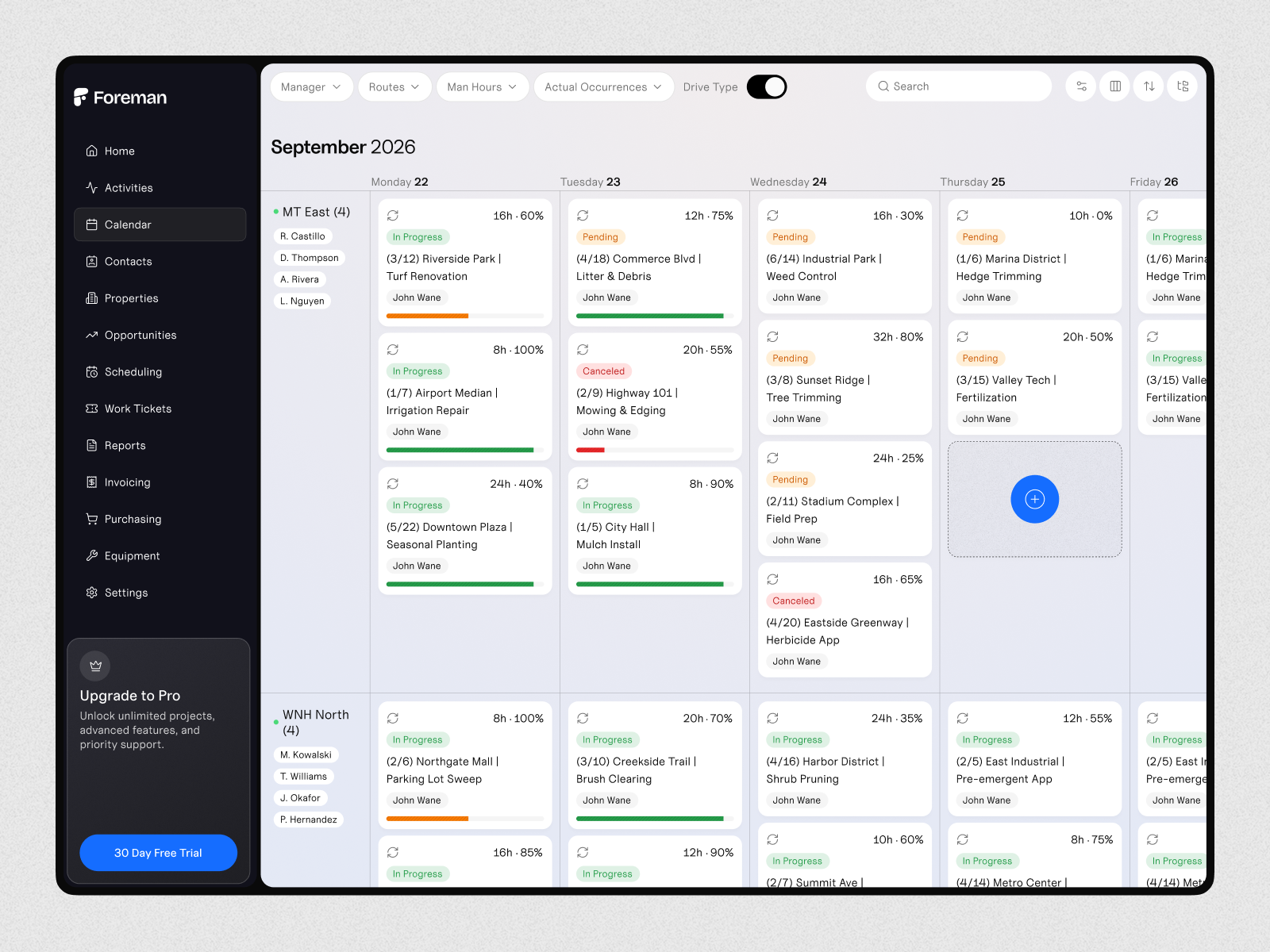 Scheduling SaaS Calendar ai app app design calendar complex system dashboard desktop desktop app enterpise filed ops heavy ops interaction product design saas saas app startup tech ui ux web app