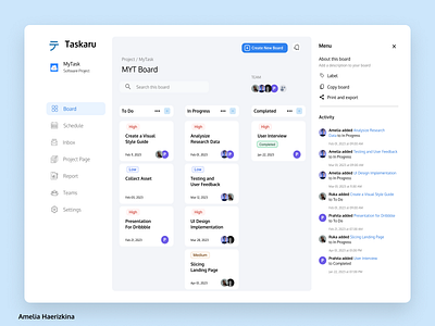 Taskaru - Task Management dashboard app dashboard design manangement task ui website