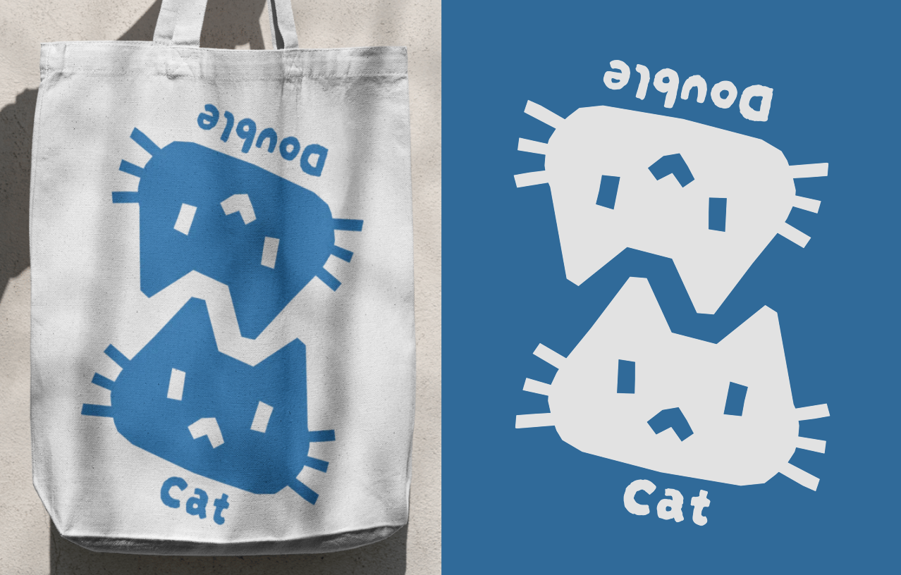 Double Cat Shirt Design animal branding business cat clothing cute design geometric graphic design illustration logo minimalistic mockup modern simple tshirt vector