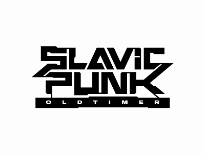 SlavicPunk: Oldtimer / Logo black bold branding brutal cybernetics cyberpunk design game gamedev geometric graphic design industrial logo logotype modern punk sci fi slavic solid typography