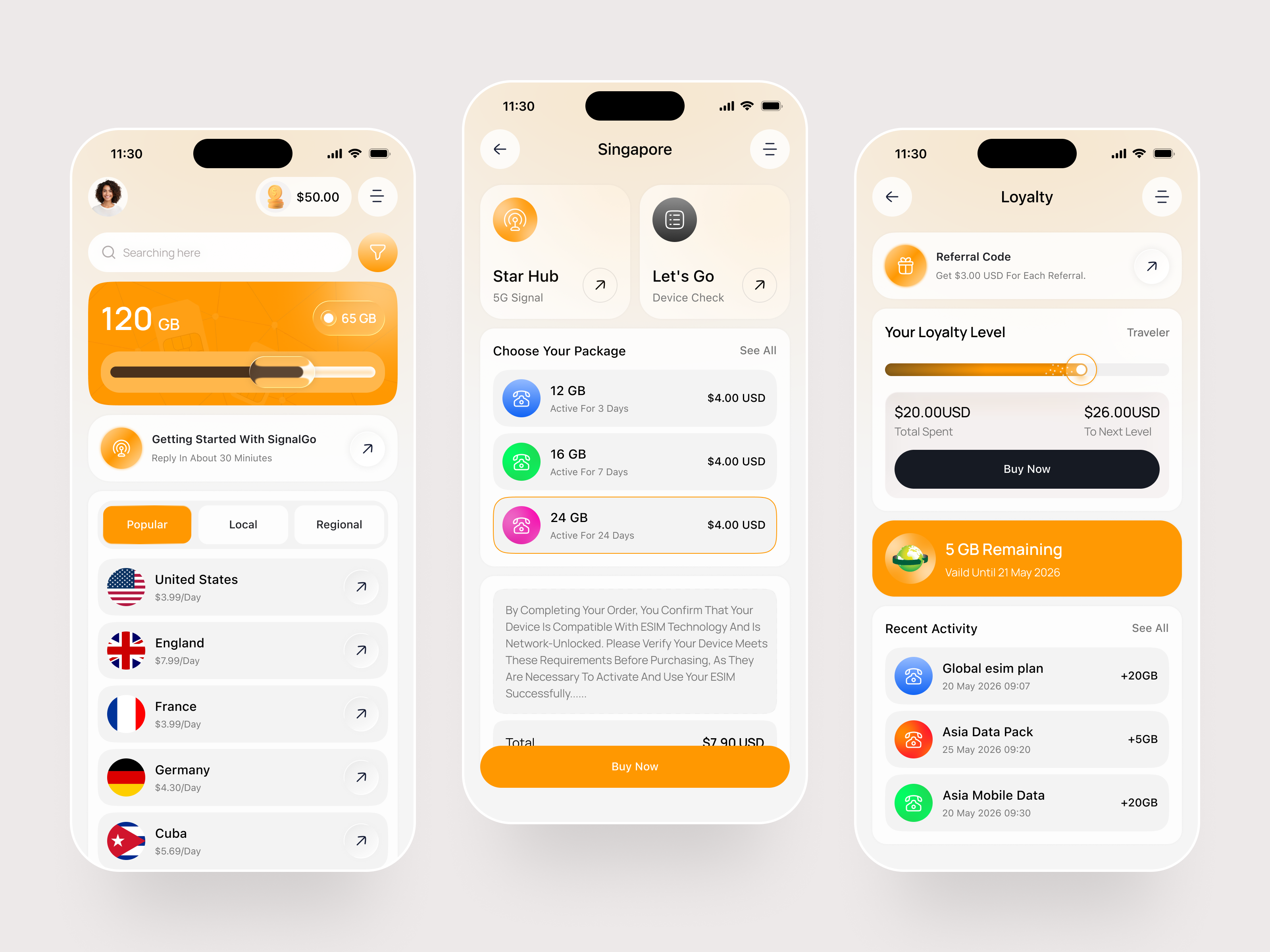 Travel eSIM Mobile App UI/UX Design | Global Data & Roaming App app app ui connectivity app design esim esim app design esim data plans fintech app design global connectivity international esim minimal app design mobile ui saas sim activation app telecommunication travel app travel esim ui web