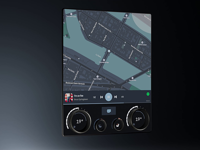 In-Car Climate Controls HMI Concept after effects animation automation automotive car climatecontrols design dial driving ergonomics figma hmi hvac in car infotainment interface tablet temperature usability ux