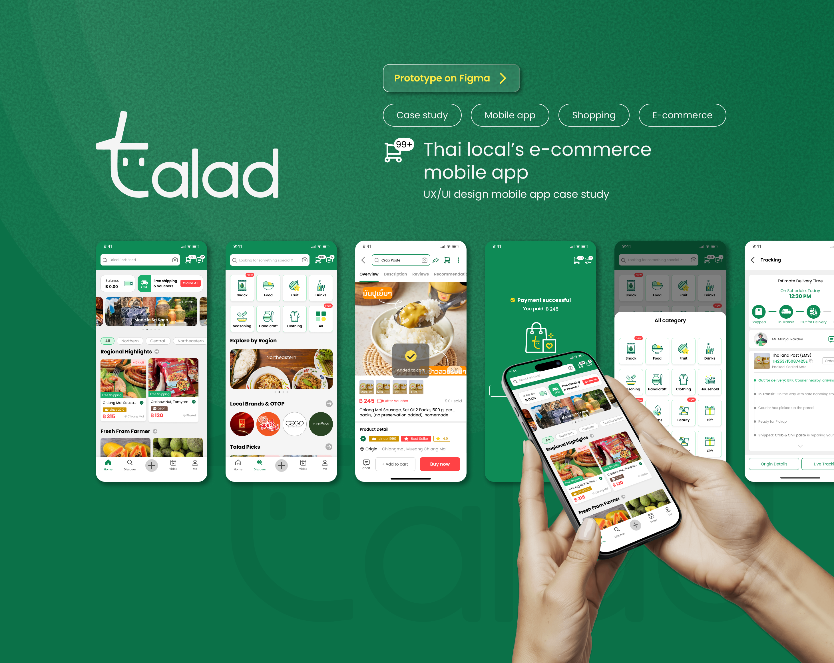UXUI Talad: Local e-commerce app 3d app branding design figma graphic design logo marketplace mobile ui ux uxui web webapp website