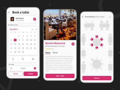 Restaurant Table Reservation App mobile app mobile app design restaurant restaurant app restaurant booking restaurant reservation app restaurant table reservation app table booking app table reservation app ui ui design uiux