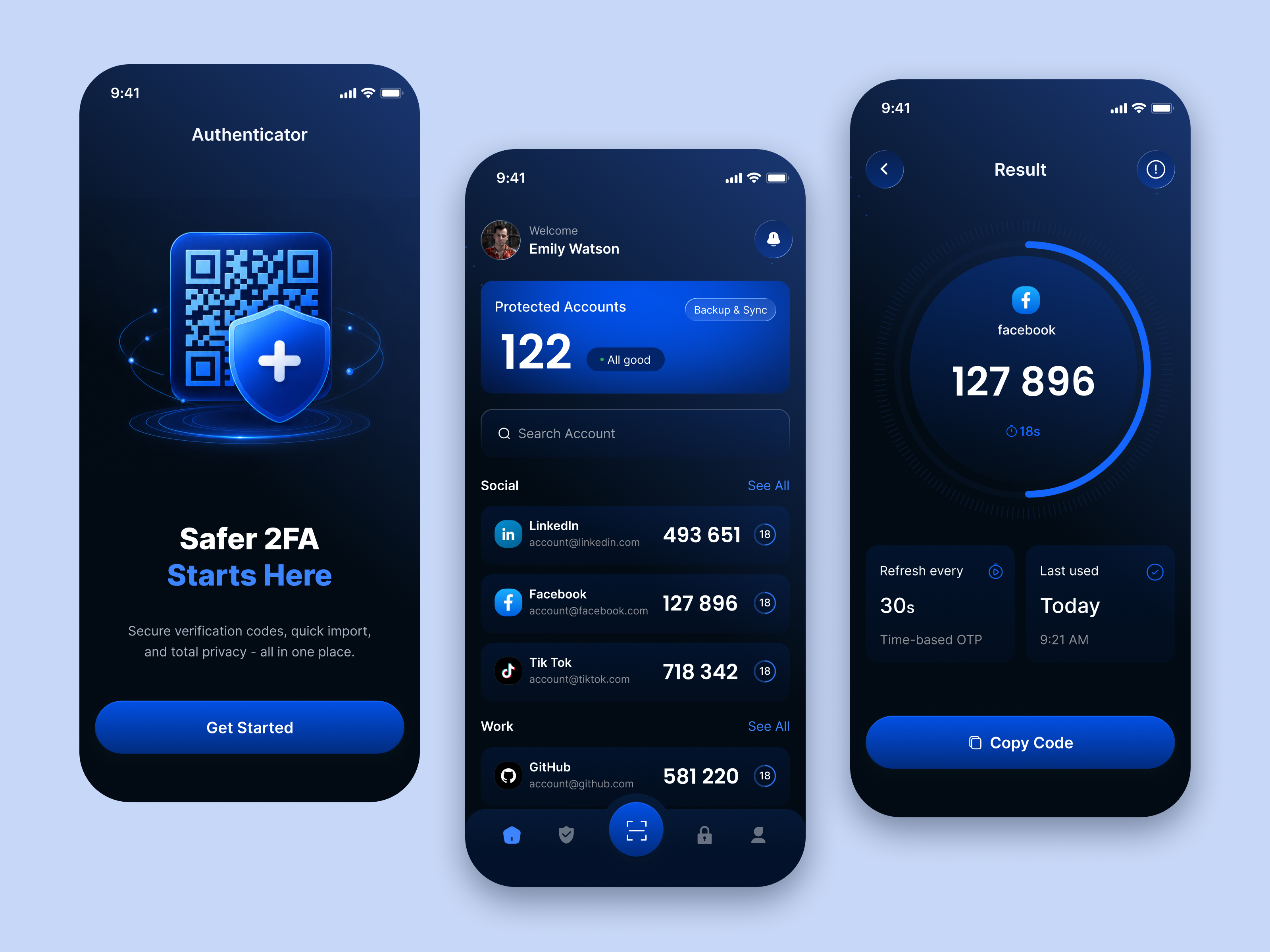 2FA Security App Design app design illustration ui ux