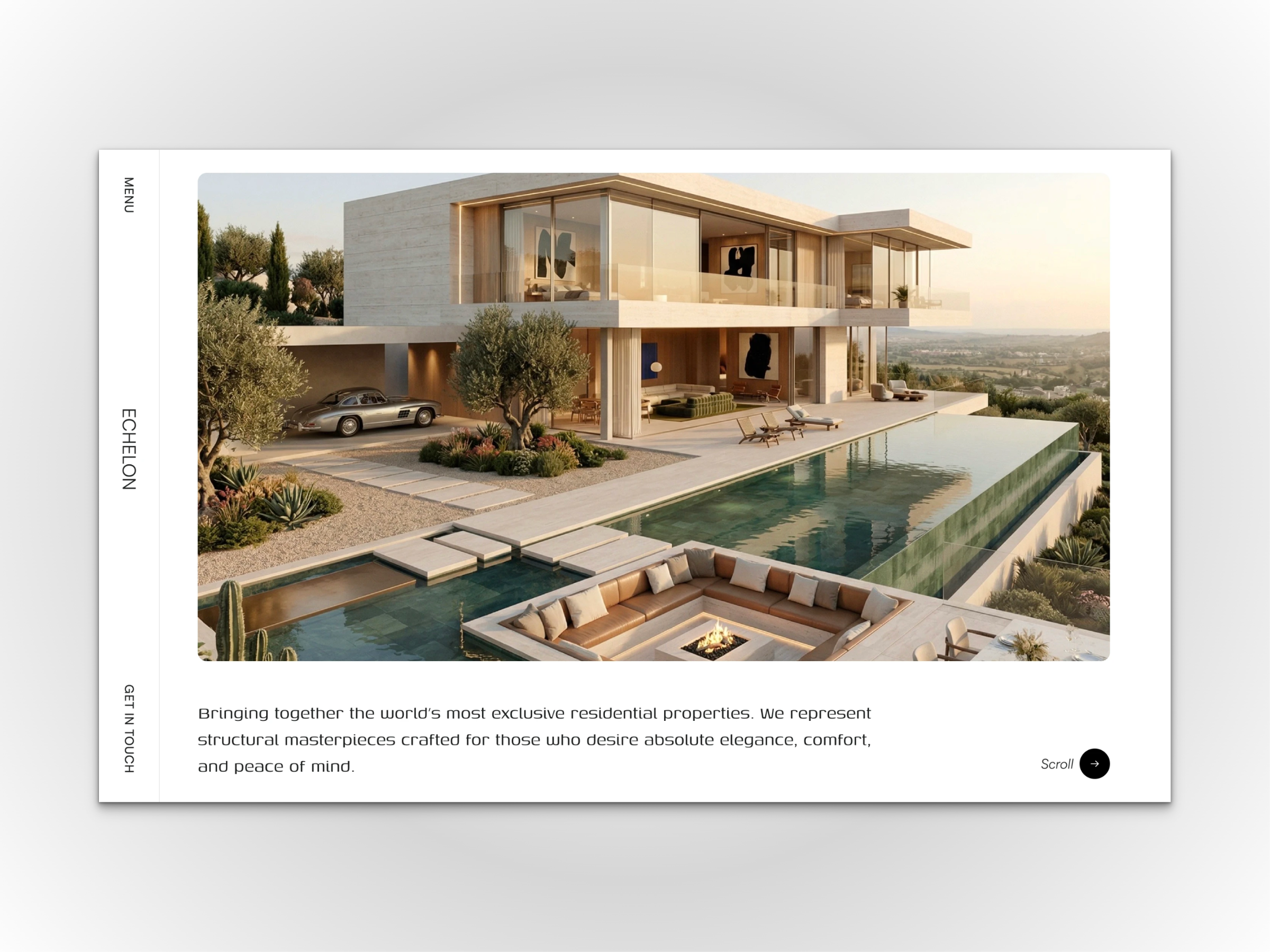 Echelon · Luxury real estate & architecture 3d animation branding design framer illustration motion graphics nocode product design ui we web design web development