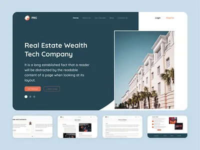 Real Estate Responsive Landing Page home property real estate ui web website