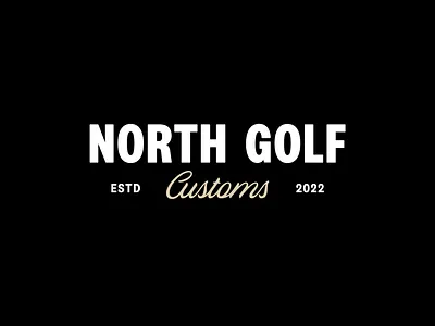 North Golf // Logo artisan brand identity branding custom golf industrial logo logo design luxury manufacturing old school retro font traditional typography typography logo vintage visual identity