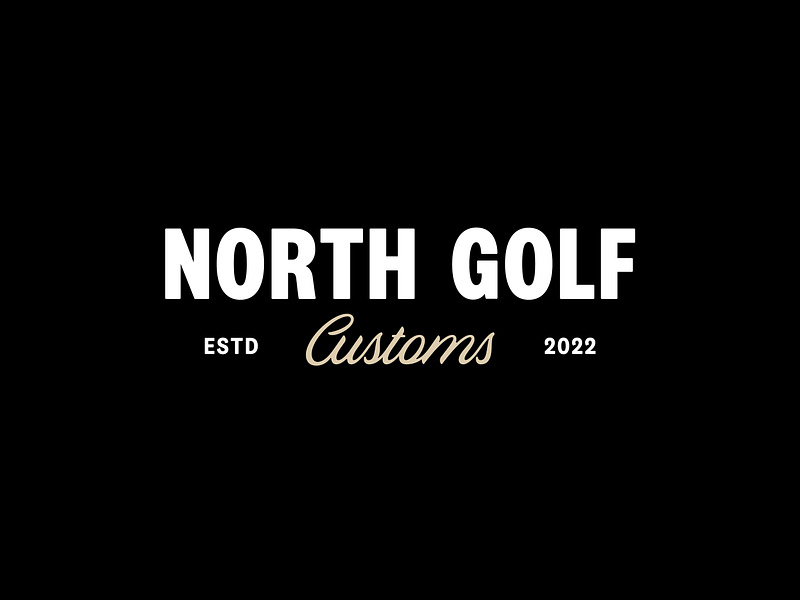 North Golf // Logo artisan brand identity branding custom golf industrial logo logo design luxury manufacturing old school retro font traditional typography typography logo vintage visual identity